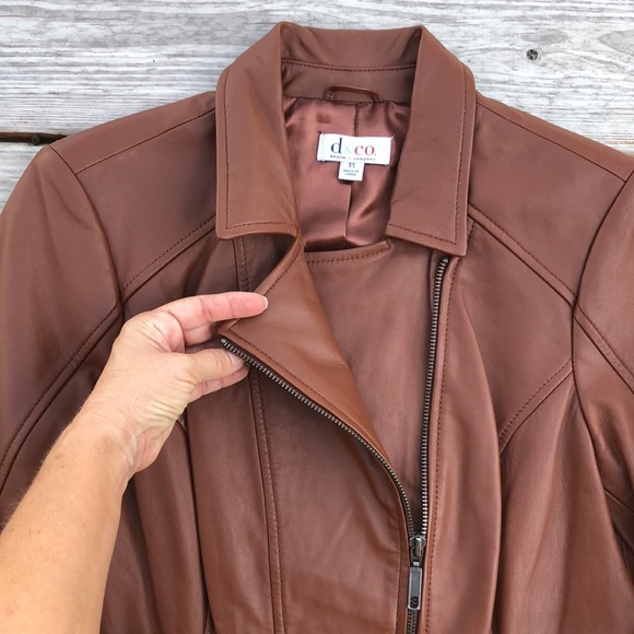 NWOT! - D & CO. 100% Genuine Lamb Leather Moto Jacket - Picture 6 of 11